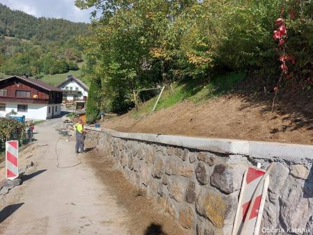 Izgradnja opornega zidu Markovo (2)